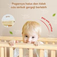 Gambar 【Garansi 5 Tahun】Satu Lapis Tempat Tidur Bayi 0-10 Tahun Tempat Tidur Bayi Set Lengkap Ranjang Bayi kayu Tempat Tidur Anak Box Tidur Bayi dari Toko Rado mulyana undefined 2 Tokopedia