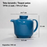 Gambar Teko Keramik TP4S/T Putih + Tutup by Indo keramik - TPTR-18 NavyBlu dari PD Bumi Megah undefined 1 Tokopedia