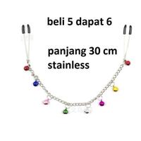 Gambar D194 Bdsm toys pria rantai nipple clam jepit puting lonceng stainless dari git28 undefined 2 Tokopedia