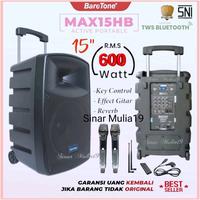 Gambar Best Speaker Karaoke Portable 15 Inch 600 Watt BareTone MAX15HB Original [ New Fitur ] Garansi Resmi BareTone dari adejanuar undefined 5 Tokopedia