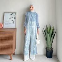 Gambar NEW- NAZELA DRESS BRUKAT / OUTER BROKAT MIX ORGANZA BAJU LEBARAN KONDANGAN SIAP KIRIM dari arisphainting undefined 1 Tokopedia