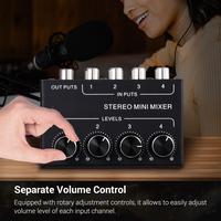 Gambar STERO Professional Stereo Mini Mixer Audio Ultra-Compact 4 Channel - CX400 dari MoreBrain Store undefined 5 Tokopedia