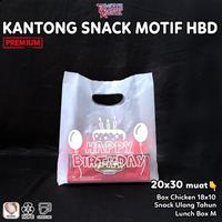 Gambar Plastik Ultah 20x30 HAPPY BIRTHDAY PUTIH isi 50 Tas Bingkisan Snack Ulang Tahun HBD Softhandle Dove - 20x30 POLOS dari TK Plastik_NEW undefined 4 Tokopedia