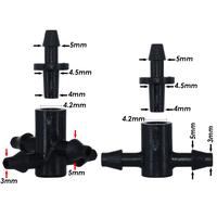 Gambar SPRYCLE 25PCS Barbed 3/5mm 1/8in Hose Straight 2-Way 4-Way Quick Connector Drip Irrigation Garden Pipe Splitter Joint Connect dari sqriaww undefined 2 Tokopedia