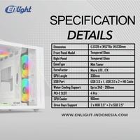 Gambar Case PC ENLIGHT Z8 BLACK Micro ATX Mini Tower Casing Komputer 3 FAN dari ONE IT Gadget undefined 4 Tokopedia