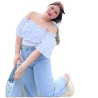 Gambar Highwaist Jumbo Kulot Jeans Wanita Loose Big Size 27-42 dari x pro 12 undefined 1 Tokopedia