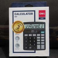 Gambar TERBARU/ Kalkulator Meja 12 Digit Ukuran Tanggung Baterai AA / A2 Deli 837 dari Tami Jaya Store undefined 4 Tokopedia