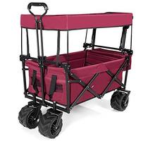 Gambar Camping Wagon Collapsible Beach Folding Trolley Heavy Duty Utility Garden Yard Cart Shopping With Side Bag dari Vrutagar undefined 2 Tokopedia