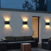 Gambar VIMITE 2/4/6/8 LED Lampu Luar Ruangan Surya Mesin Cuci Dinding Halaman Luar Ruangan Tahan Air Lampu Dinding EksteriorTaman Vila Lampu Sorot Lanskap Lampu Dinding Dekoratif dari rereshoes undefined 1 Tokopedia