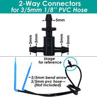 Gambar SPRYCLE 25PCS Barbed 3/5mm 1/8in Hose Straight 2-Way 4-Way Quick Connector Drip Irrigation Garden Pipe Splitter Joint Connect dari sqriaww undefined 4 Tokopedia