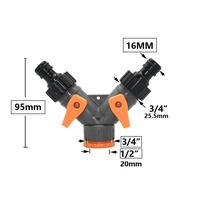 Gambar 3/4 Inch 2/4-Way Garden Hose Splitter Garden Tap Y-Type Watering Connector Distributor for Outdoor Faucet dari chithruash undefined 4 Tokopedia