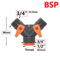 Gambar 3/4 Inch 2/4-Way Garden Hose Splitter Garden Tap Y-Type Watering Connector Distributor for Outdoor Faucet dari chithruash undefined 2 Tokopedia