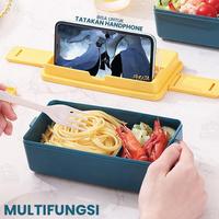 Gambar Lunch Box Rantang 2 Susun 1300ml Aesthetic Tempat Bekal Tempat Makan Anak Dewasa Garpu Sendok Plastik dari Syafiqbdjsb undefined 4 Tokopedia