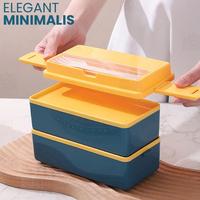 Gambar Lunch Box Rantang 2 Susun 1300ml Aesthetic Tempat Bekal Tempat Makan Anak Dewasa Garpu Sendok Plastik dari Syafiqbdjsb undefined 5 Tokopedia