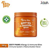 Gambar Zesty Paws Allergy Immune Bites - Vitamin Anjing Allergy Peanut Butter 360g - 10 chew dari Java Petco undefined 1 Tokopedia