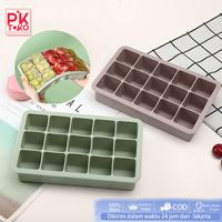 Gambar 15 Grid Cetakan Es Batu Silikon+Penutup / Cetakan Es Batu Persegi Cetakan Es Batu + Penutup 15 Sekat - Hijau dari PIKTOKO-TK undefined 1 Tokopedia