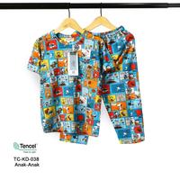 Gambar GREET NIGHT WEAR - PIYAMA PENDEK PANJANG TENCEL ANAK MIX (TC-KD) PP (2) Terbaik dari Angkasatokped undefined 4 Tokopedia