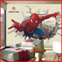Gambar Best Item! Walpaper Wallpaper Wall Sticker Stiker Dinding 3D Custom Spiderman Baru dari Joyee Day undefined 2 Tokopedia