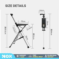 Gambar (SF)Walking stick cane with seat tongkat dengan tempat duduk TA DA chair untuk orang tua camping naik gunung dari Saff Storeinc undefined 2 Tokopedia