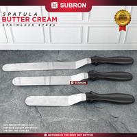 Gambar SUBRON Spatula Butter Cream Knife Sendok Poles Cake Pastry Pegangan Plastik Model Lekuk Stainless - SMALL dari SUBRON KITCHENWARE undefined 5 Tokopedia