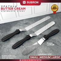 Gambar SUBRON Spatula Butter Cream Knife Sendok Poles Cake Pastry Pegangan Plastik Model Lekuk Stainless - SMALL dari SUBRON KITCHENWARE undefined 1 Tokopedia