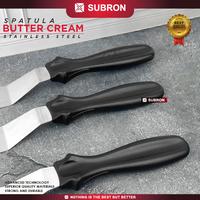 Gambar SUBRON Spatula Butter Cream Knife Sendok Poles Cake Pastry Pegangan Plastik Model Lekuk Stainless - SMALL dari SUBRON KITCHENWARE undefined 3 Tokopedia
