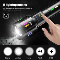 Gambar 【Anbolt-Toko andalan resmi】 A18 Pro Senter Super Terang Tahan Lama USB C Rechargeable Senter Jarak Jauh 1 km Zoom Flashlight 250000Lumens Senter Tahan Air dari nirmalabagstore undefined 2 Tokopedia