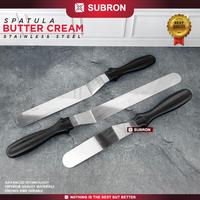 Gambar SUBRON Spatula Butter Cream Knife Sendok Poles Cake Pastry Pegangan Plastik Model Lekuk Stainless - SMALL dari SUBRON KITCHENWARE undefined 2 Tokopedia