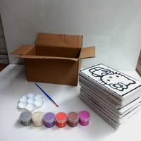 Gambar PAINTING KIT PAKET HEMAT LENGKAP MEWARNAI STYROFOAM MINI 5 X 10 CM + BOX 1 set dengan cat kuas dan palet mainan edukasi anak melukis gambar karakter di media sterofoam styrofom seterofom gabus kado ulang tahun hampers murah ekonomis - Armina Art dari asbakbunder undefined 3 Tokopedia