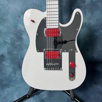 Gambar John 5 Ghost TL 6-String Electric Guitar in Arctic White, Mahogany Body with Red Trim, Custom Neck, Arcade Style Kill Switch dari KATAK BITSER undefined 1 Tokopedia