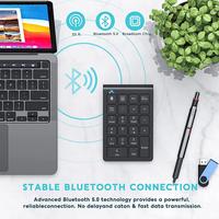 Gambar Rechargeable Wireless Numeric Keypad Bluetooth Number Pad Slim 22-Keys External Numpad Keyboard Data Entry dari GROSIR BEBEK undefined 2 Tokopedia
