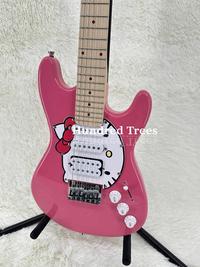 Gambar Pink Kitty Cat ST Electric Guitar H Pickup Maple Fingerboard FR Tremolo Bridge Free shipping dari TUAN RENDY undefined 2 Tokopedia