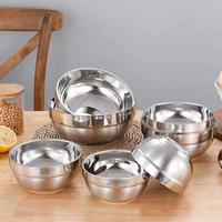 Gambar Stainless Steel Rice Soup Heat Insulated 304 Double Walled Bowl Salad Mixing Thickened Double Layer Soup Bowl And Rice Bowl dari Broken Clouds 2 undefined 4 Tokopedia