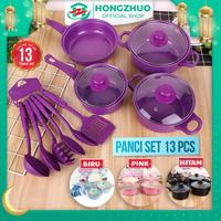 Gambar PANCI ALAT MASAK SET TAHAN PANAS ANTI KARAT ANTI LENGKET  Penggorengan Spatula Set Isi 13Pcs 1 Set Frypan Saucepan PREMIUM MINIMALIS  stainless steel WAJAN - Biru Muda, 13PCS1SET dari fellazxy6108 undefined 3 Tokopedia