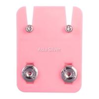 Gambar Anting STUDEX Tindik Bayi & Dewasa Gold dan Silver Ukuran Mini Medium Reguler Mata Putih Asli USA Per Pcs - Anting Tembak - Kerabu / Subang Anti Karat dari okebosgh undefined 3 Tokopedia