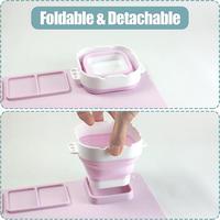 Gambar Silicone Painting Mat Kids Art Crafts Pads with Cup Paint Brush Holder Palette Coloring Doodle Mat Drawing Set Painting Board dari Pt tembakau sintetis undefined 4 Tokopedia