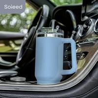 Gambar SOLEED TUMBLER QUENCHER VACUUM INSULATED CAR MUG + STRAW 1200ML YQ-A13 - Biru dari tirai utomo undefined 4 Tokopedia