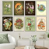 Gambar READY STOCK BALI Retro Funny Hippie Frog Garden Mushroom Knitting Animals Cottagecore Poster Canvas Painting Wall Art Pictures Home Decor Gift dari shiftmongrel undefined 1 Tokopedia