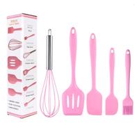 Gambar Spatula Set Silicon 5 Pcs Tahan Panas Kitchen Utensil Sutil - Merah - Merah dari Indo World Trade undefined 3 Tokopedia