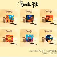 Gambar Paint By Number 20x20cm Scenery Series [Kreate Kit] DIY Painting Kit Canvas Kanvas Lukis dari Putrih santi undefined 1 Tokopedia