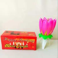 Gambar Lilin Ulang Tahun-Pesta Ulang Tahun Kreatif Lilin Musik Teratai Berputar/Dekorasi Lilin Pensil Berulir Berwarna Kue dari Aezi undefined 5 Tokopedia