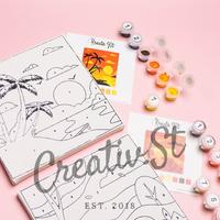 Gambar Paint By Number 20x20cm Scenery Series [Kreate Kit] DIY Painting Kit Canvas Kanvas Lukis dari Putrih santi undefined 5 Tokopedia