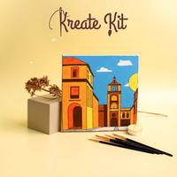 Gambar Paint By Number 20x20cm Scenery Series [Kreate Kit] DIY Painting Kit Canvas Kanvas Lukis dari Putrih santi undefined 4 Tokopedia