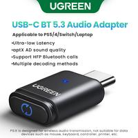 Gambar UGREEN USB C Type-C Bluetooth 5.3 Transmitter aptX HD AD Audio Adapter for PC PS5 PS4 Nintendo Switch Headset Speaker Mic dari AinWare undefined 2 Tokopedia