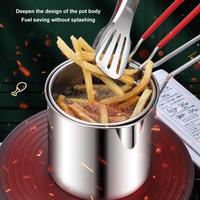 Gambar Panci Mini Penggorengan Deep Fryer Pot Strainer Stainless Steel Small Terbaru dari garcefull store undefined 2 Tokopedia
