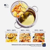 Gambar Kanso Living Deep Fryer Panci Pot Wajan Penggorengan Thermometer Terbaru dari garcefull store undefined 3 Tokopedia