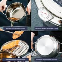 Gambar Kanso Living Deep Fryer Panci Pot Wajan Penggorengan Thermometer Terbaru dari garcefull store undefined 2 Tokopedia