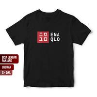 Gambar Baju Kaos Plesetan ENAQLO / kaos parodi logo brand lucu / kaos aneh nyeleneh unik / ugly t shirt / kaos kata kata lucu pria wanita anak dewasa bisa lengan panjang - Hitam, Uk.anak dari OliverSupply undefined 2 Tokopedia