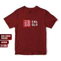 Gambar Baju Kaos Plesetan ENAQLO / kaos parodi logo brand lucu / kaos aneh nyeleneh unik / ugly t shirt / kaos kata kata lucu pria wanita anak dewasa bisa lengan panjang - Hitam, Uk.anak dari OliverSupply undefined 4 Tokopedia