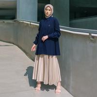 Gambar Jenna & Kaia - Kanya Shirt Navy - S dari zaiml shop undefined 4 Tokopedia